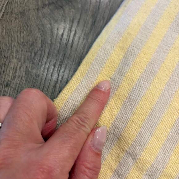 ZARA Men's Shorts Size L Striped Yellow Drawstring Beach Preppy Vacation Canvas - Picture 9 of 9